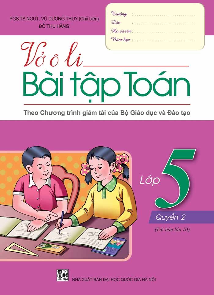 Vở ô li Bài tập Toán Lớp 5 - Quyển 2